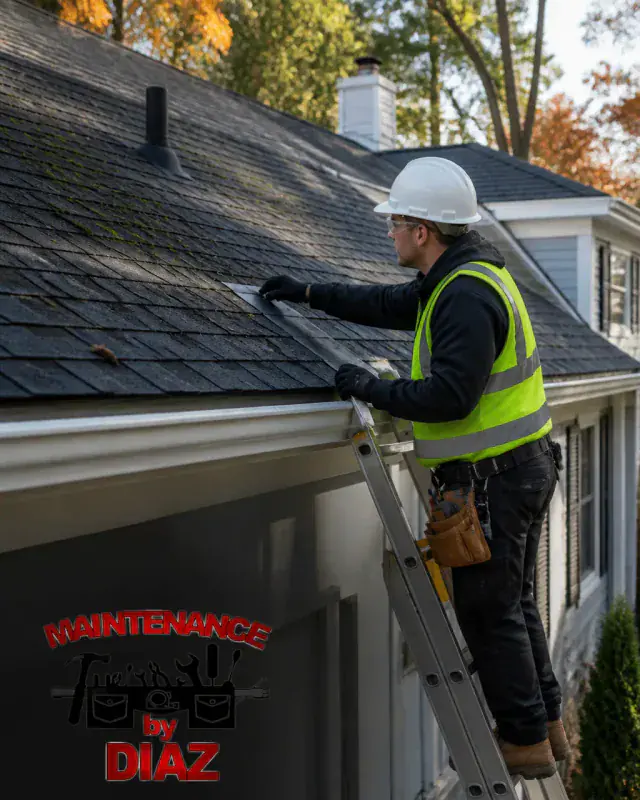 Roof condition close-up — Residential roof inspection
